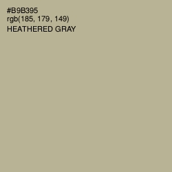 #B9B395 - Heathered Gray Color Image